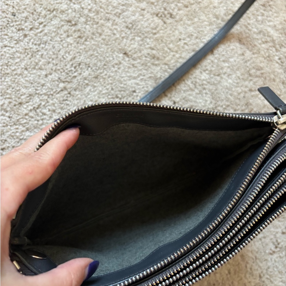 Celine Gray Leather Clutch Trio - Picture 6 of 12
